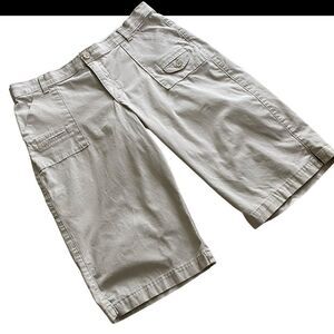 Women's Lee Comfort Stretch Waistband Khaki Bermuda Shorts Size 14P